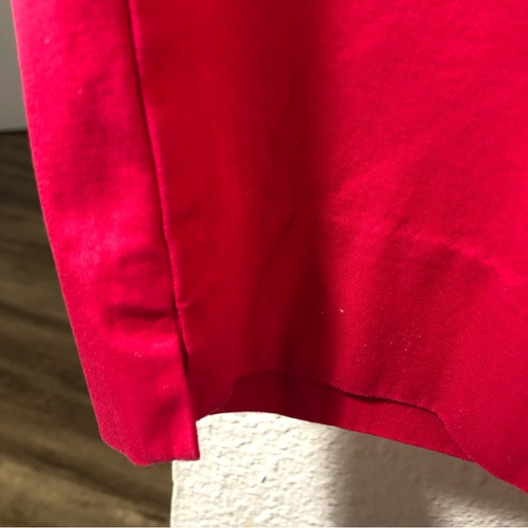 TALBOTS Curvy The Perfect Crop Pants Red Pink Sz 16 - Picture 9 of 12